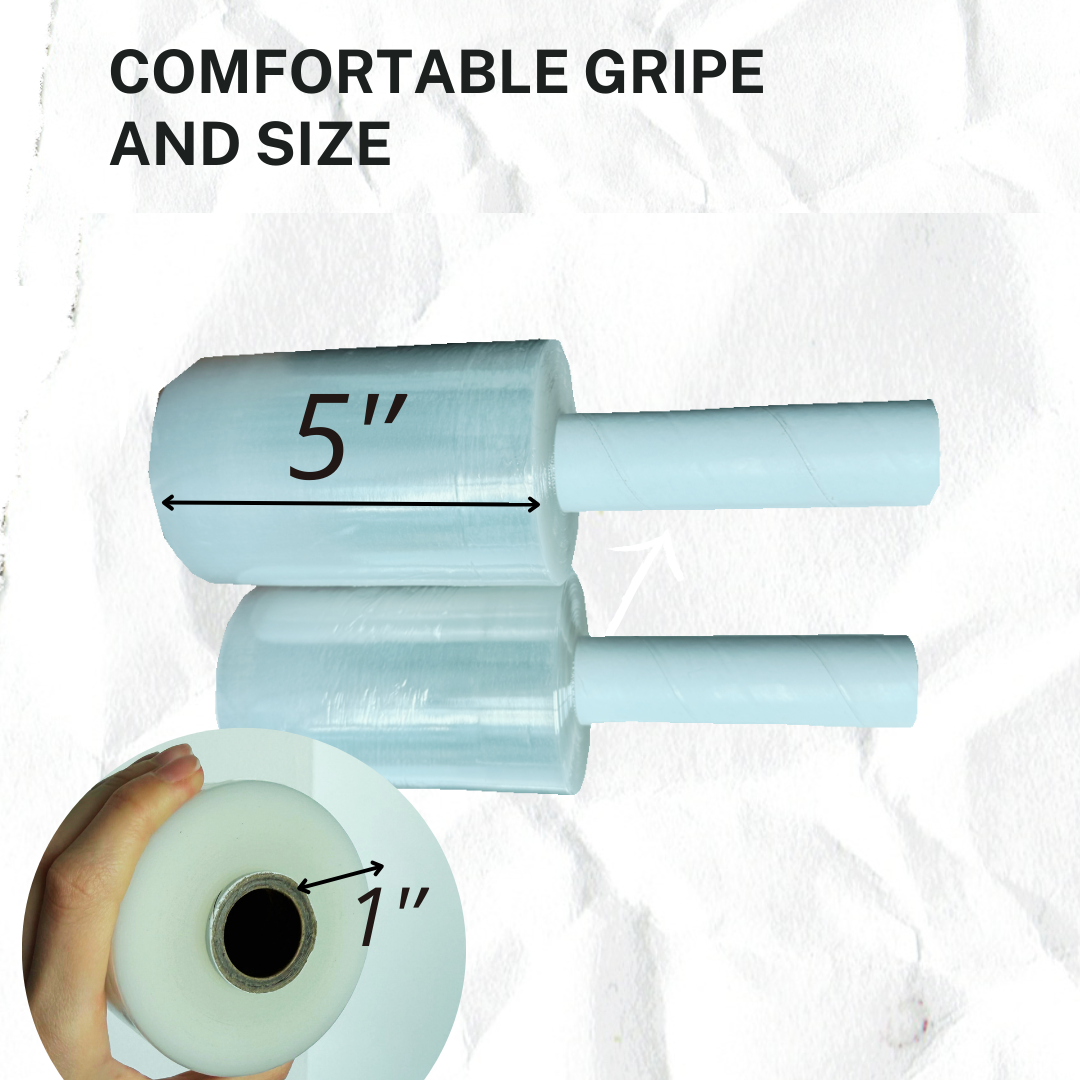 5" x 1000 ft 80 Gauge Mini Stretch Wrap – Clear – 55 Cases (660 Rolls) per Pallet – B2B Wholesale