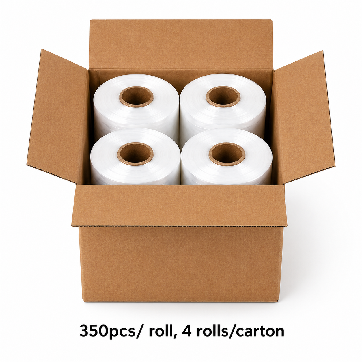 Produce Bags on Roll 12 × 20 in | 15 Mic | 350 Bags/Roll | Half Pallet (81 Cartons)