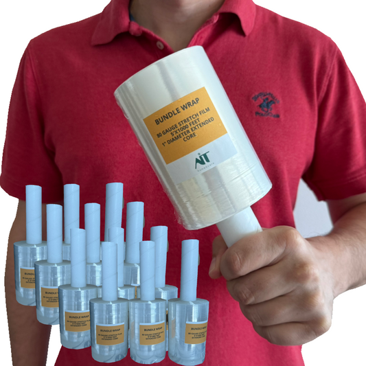 5" x 1000 ft 80 Gauge Mini Stretch Wrap – Clear – 55 Cases (660 Rolls) per Pallet – B2B Wholesale